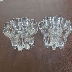 Princess House Elegant Crystal 3 In 1 Candle Holders
